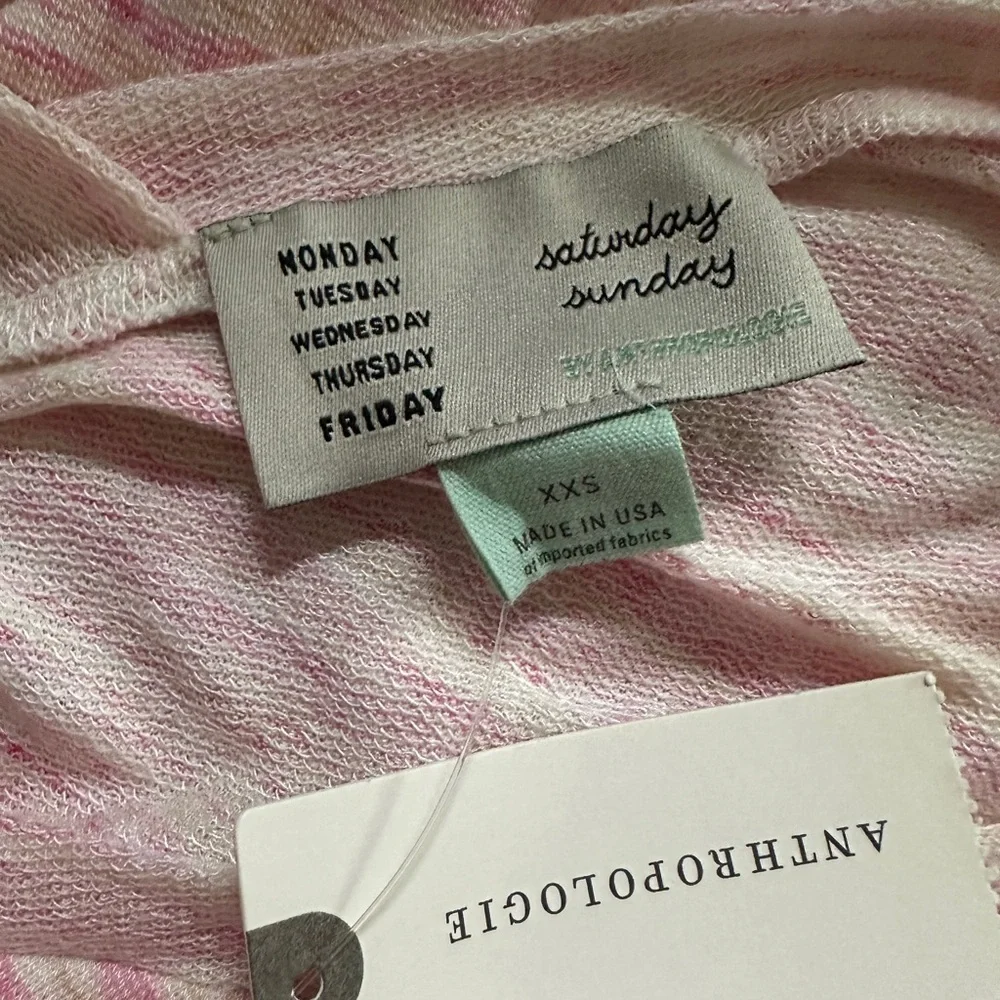 Saturday Sunday Anthropologie Andrea Pink Yellow Knit Pullover Top Size XXS - Picture 6 of 6